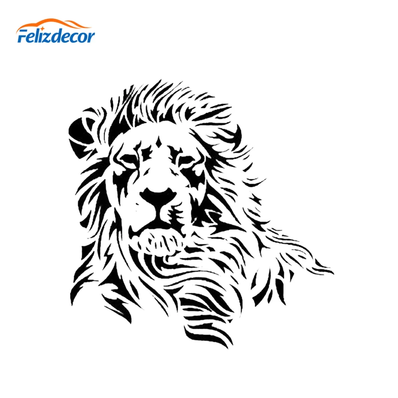 Черное/серебряное крепкое зеркальное украшение в виде льва для кузова