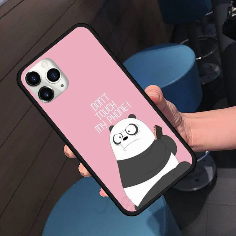 

Cute Bear panda Cartoon lovely Phone Case for iPhone 11 12 pro XS MAX 8 7 6 6S Plus X 5S SE 2020 XR soft Shell Cover Funda