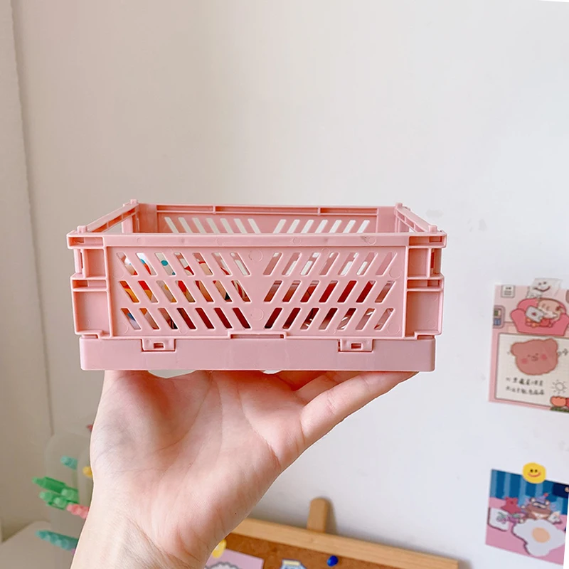 

Fowecelt Storage Box Makeup Jewelry Toys Basket Food Container Travel Portable Plastic Box Home Office Drawer Desk Organizer
