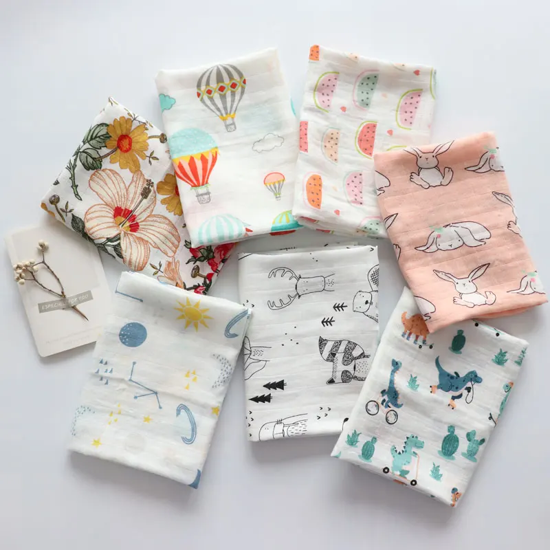 Детское успокаивающее полотенце супермягкое муслиновое банное для