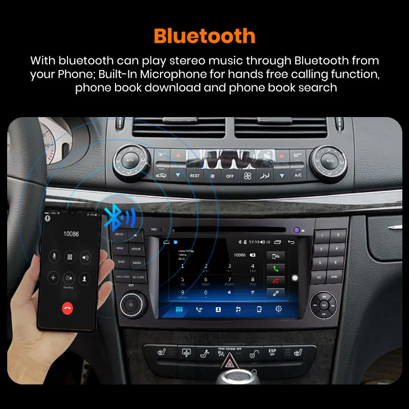 AWESAFE PX9 for For Mercedes Benz W211 E300 CLS/W219 Car Radio Multimedia video player GPS No 2 din Android 10.0 2GB+32GB | Автомобили и