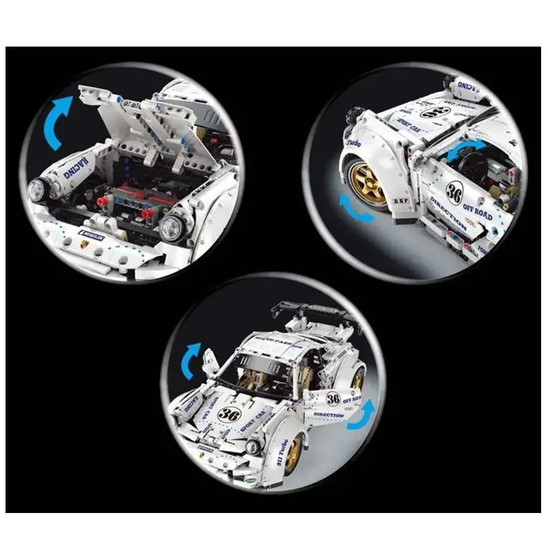 

1:10 White 911 Widebody Super Speed, , , MOC