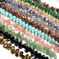 natural stone water drop shape faceted crystal semifinished loose beads for jewelry making diy necklace bracelet accessories