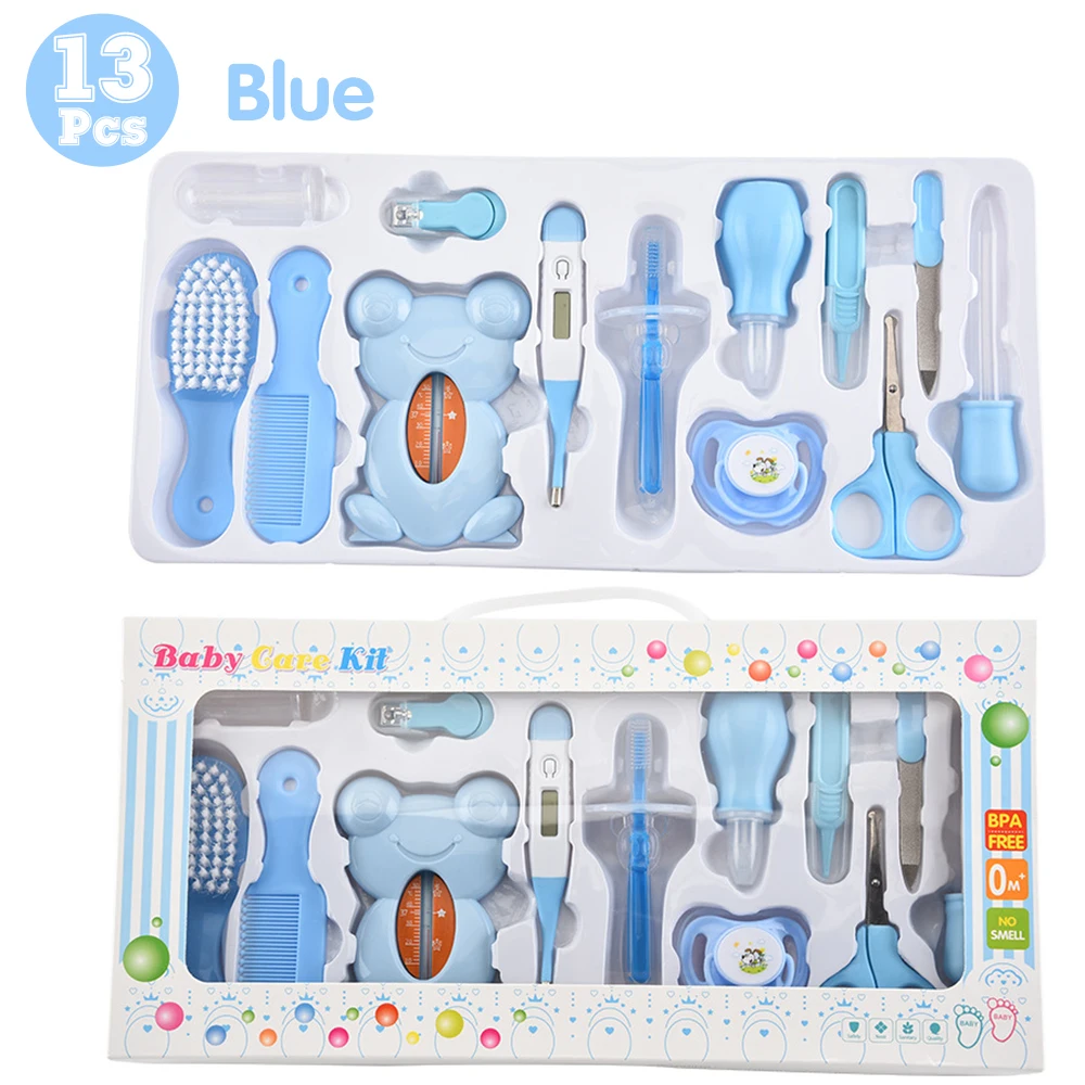 13PCS Baby Nail Trimmer Care Kit Infant Clipper Scissors Comb Health Nursing Tool Kids Thermometer for Newborn | Мать и ребенок