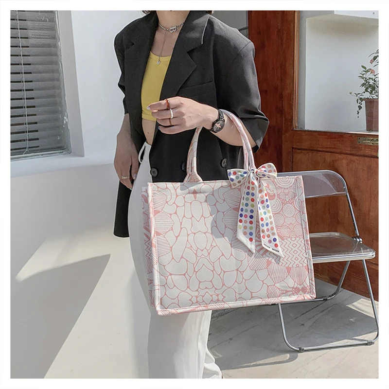 

Book Tote series Designer Canvas Bag printing D-Stripes satchel handbag lady bag luxury brand