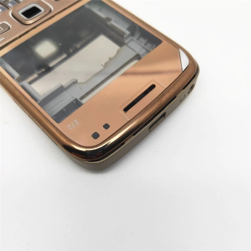Для Nokia E72 Корпус Передняя Лицевая панель рамка чехол+ задняя крышка/крышка батарейного отсека+ клавиатура+ логотип