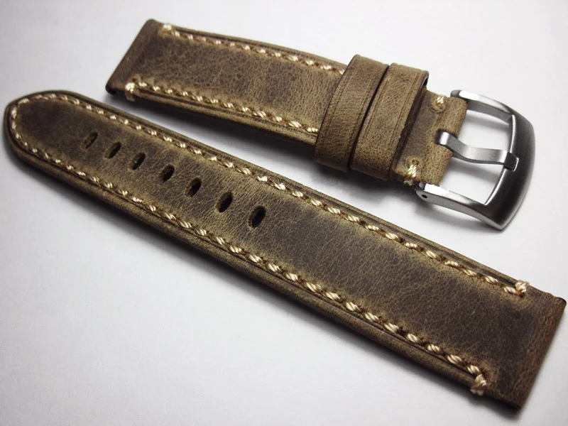 

Ремешок ручной работы для наручных часов, высококлассный браслет из телячьей кожи в ретро стиле, мужские браслеты из натуральной кожи, 20 мм 22 мм