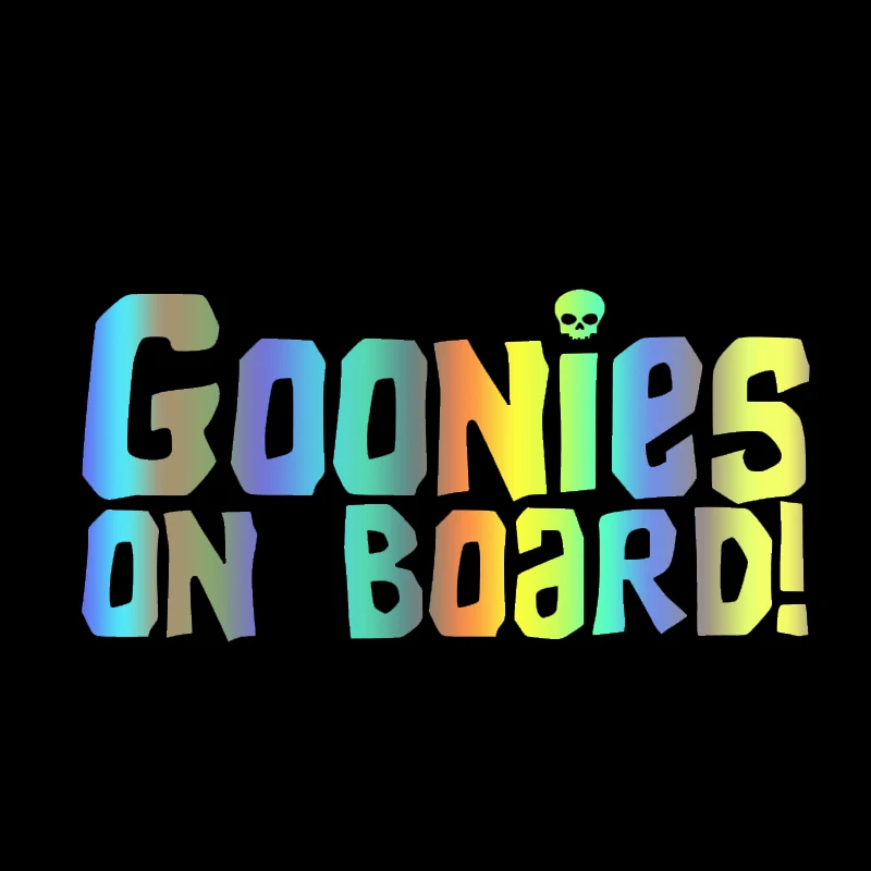 

S51260 Various Sizes/Colors Car Stickers Vinyl Decal GOONIES ON BOARD Motorcycle Decorative Accessories Creative Waterproof