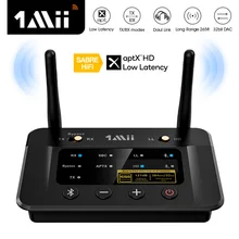 1Mii B03Pro Bluetooth 5.0 Transmitter Receiver aptX LL HD CSR8675 HiFi 32bit DAC 3.5mm Aux Bluetooth Adapter for TV PC Headphone