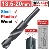 12 reduced shank twist drill bit hhs g black oxide blackmith drill bit 13 5 20 mm metric drill bit for steel plastic wood d30