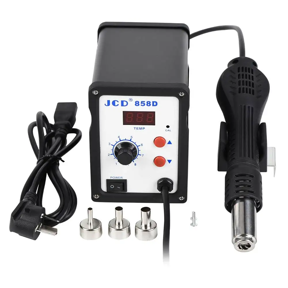 

858D 220V 110V Hot Air Gun BGA Rework Solder Station Blower Hair Dryer Hairdryer Soldering Heat Gun For SMD SMT Welding Repair