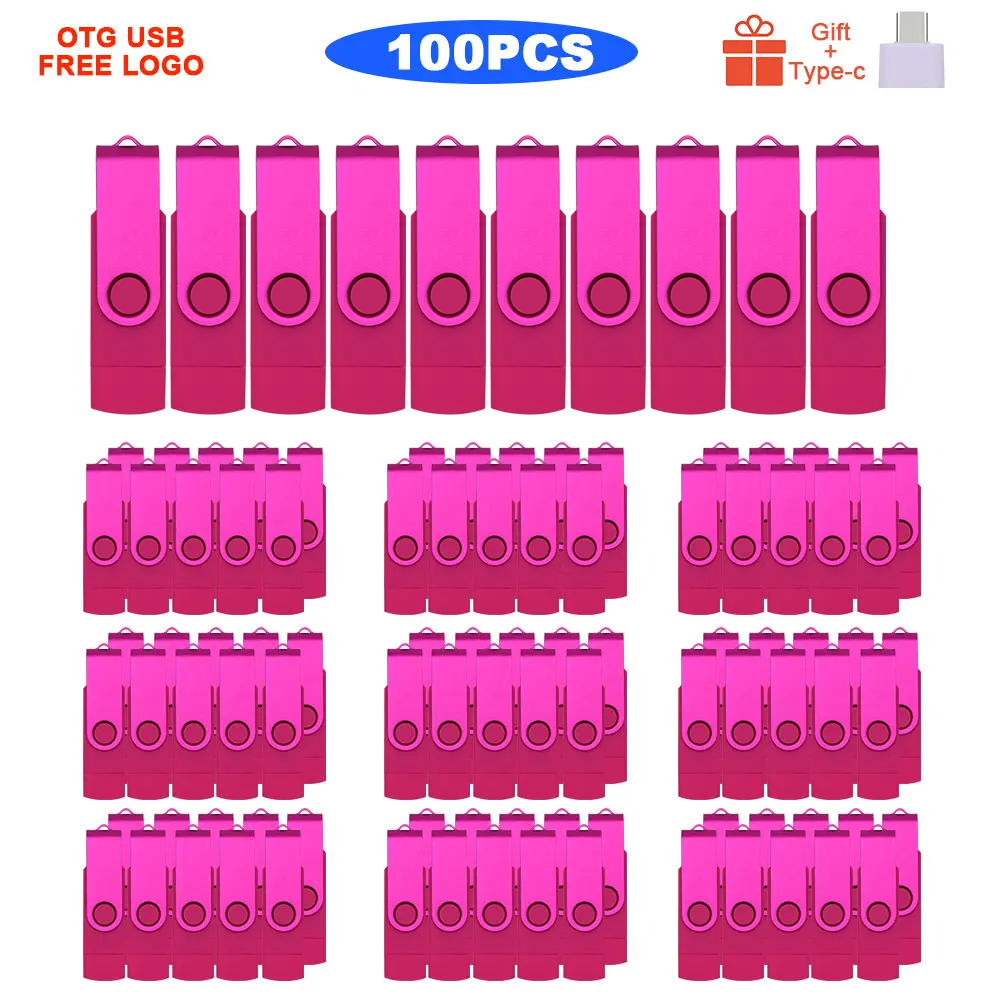 USB флеш накопитель OTG Type C 4 64 Гб 100 шт./лот|USB флэш-накопители| |