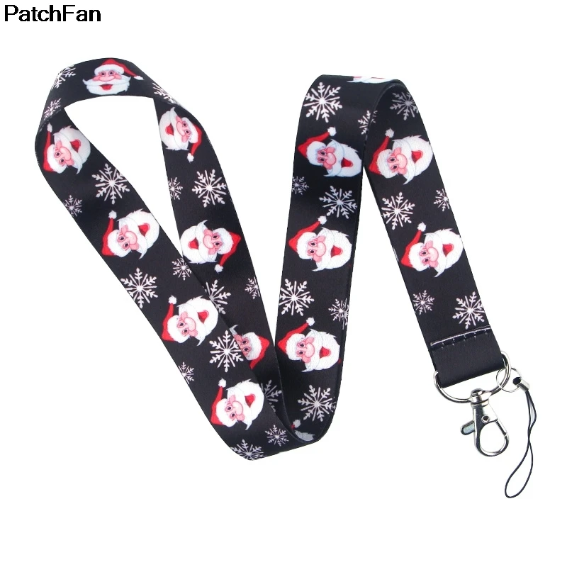 

20pcs/lot A2503 Patchfan Christmas style Lanyard for Key Phone USB Flash Drives Keys Keychains ID Name Tag Badge Holders Webbing
