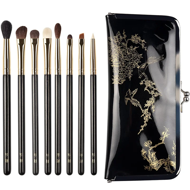 Набор профессиональных кистей для макияжа ручной работы мягкие синтетические