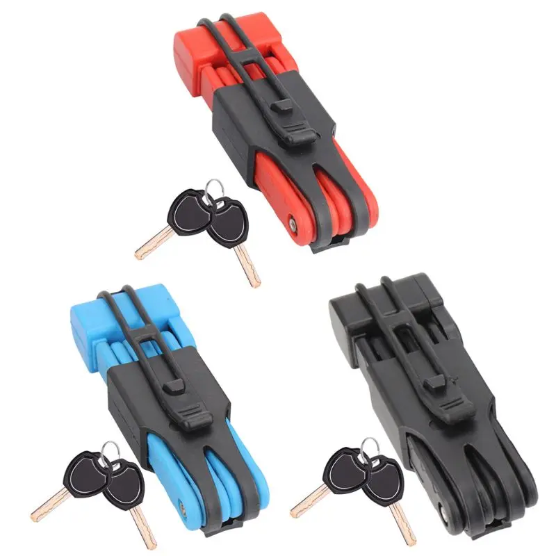 

Folding Bicycle Lock MTB Road Bike Anti-theft Steel Lock Anti-hydraulic Shear Universal Cycling Lock Accessories