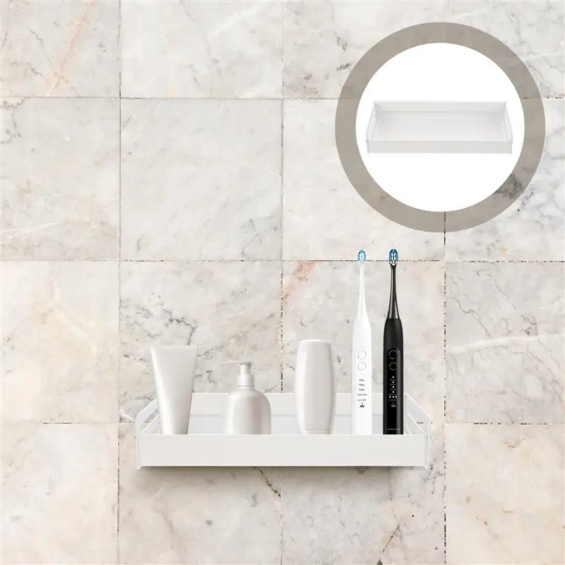 

1 Set Non Punch Storage Rack Kitchen Bathroom Wall-mounted Holder (50CM)