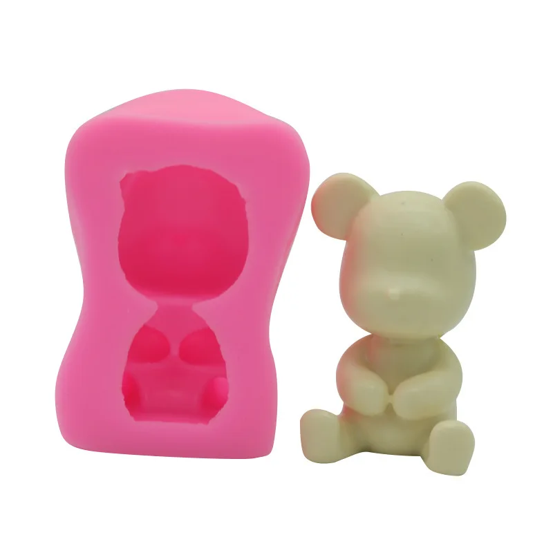 

Bear Confectionery Fondant Silicone Mold Baby Party Cupcake Decorating Tools Polymer Clay Soap Molds Chocolate Candle Moulds