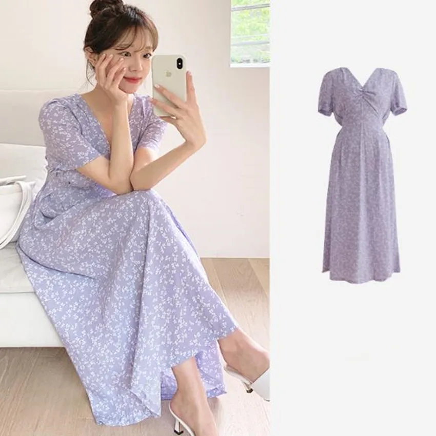 

Женское винтажное шифоновое платье-трапеция, облегающее платье с цветочным принтом и V-образным вырезом, лето 2022