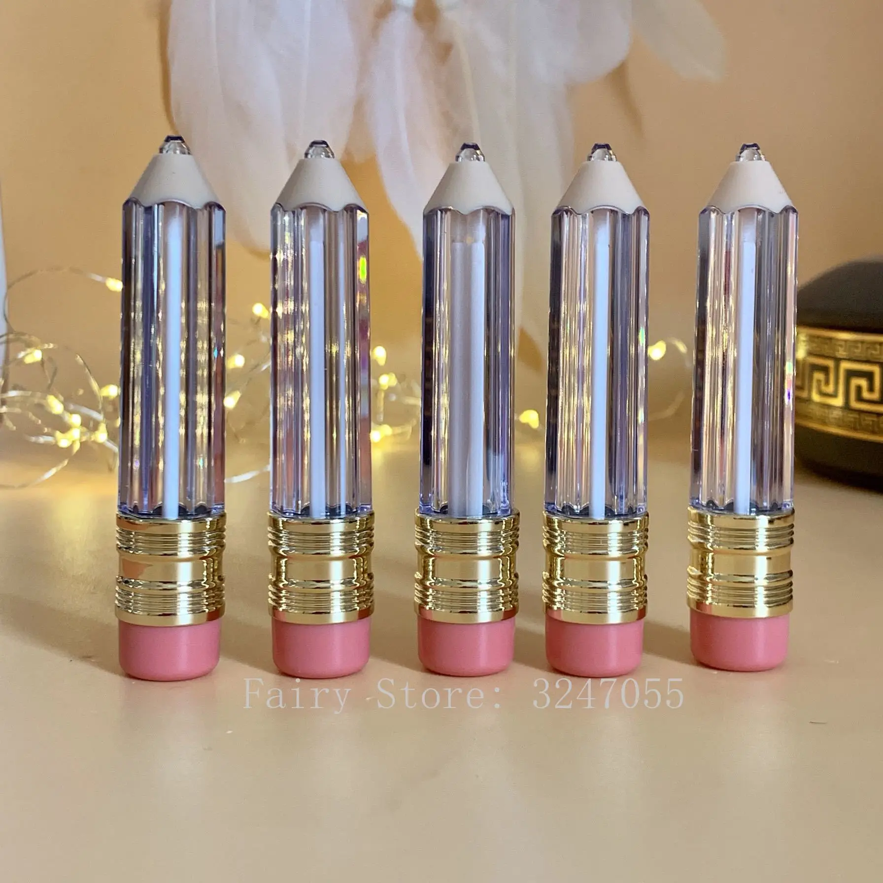 

5ml Empty Lip Gloss Tube Container Clear Lip Balm Tubes Pencil Shape Lipstick Refillable Bottles Lipgloss Packing Bottles