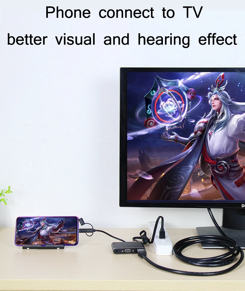 VGA HDMI Кабель-адаптер для IPhone 11 Pro Max XS XR 6 7 8 для huawei P20 P30 samsung S8 S9 S10 IOS type C Android для ТВ Bluetooth