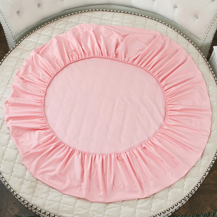 100% хлопковая круглая простыня для кровати однотонные круглые покрывала дома