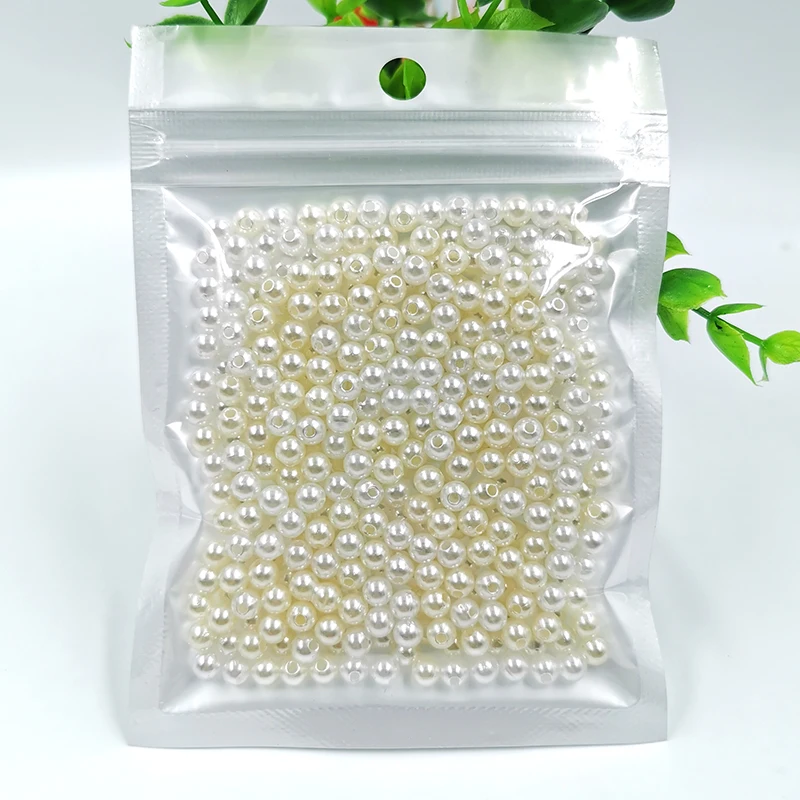 Разноцветные бусины белого цвета и слоновой кости имитация жемчуга для одежды DIY