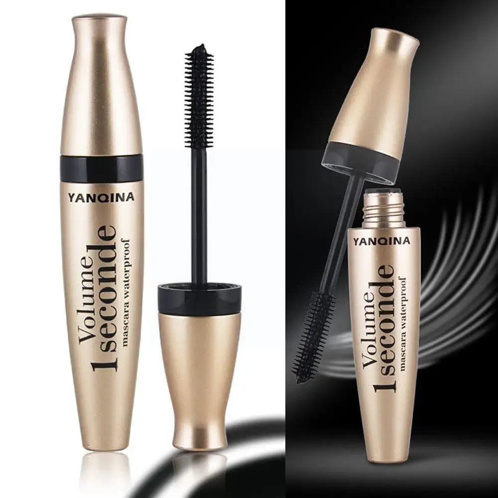 

Yanqina Black Eye Mascara Long Eyelash Silicone Brush Makeup Long Curled Mascara Thick Curving Eyelashes Lengthening Waterp V0c5