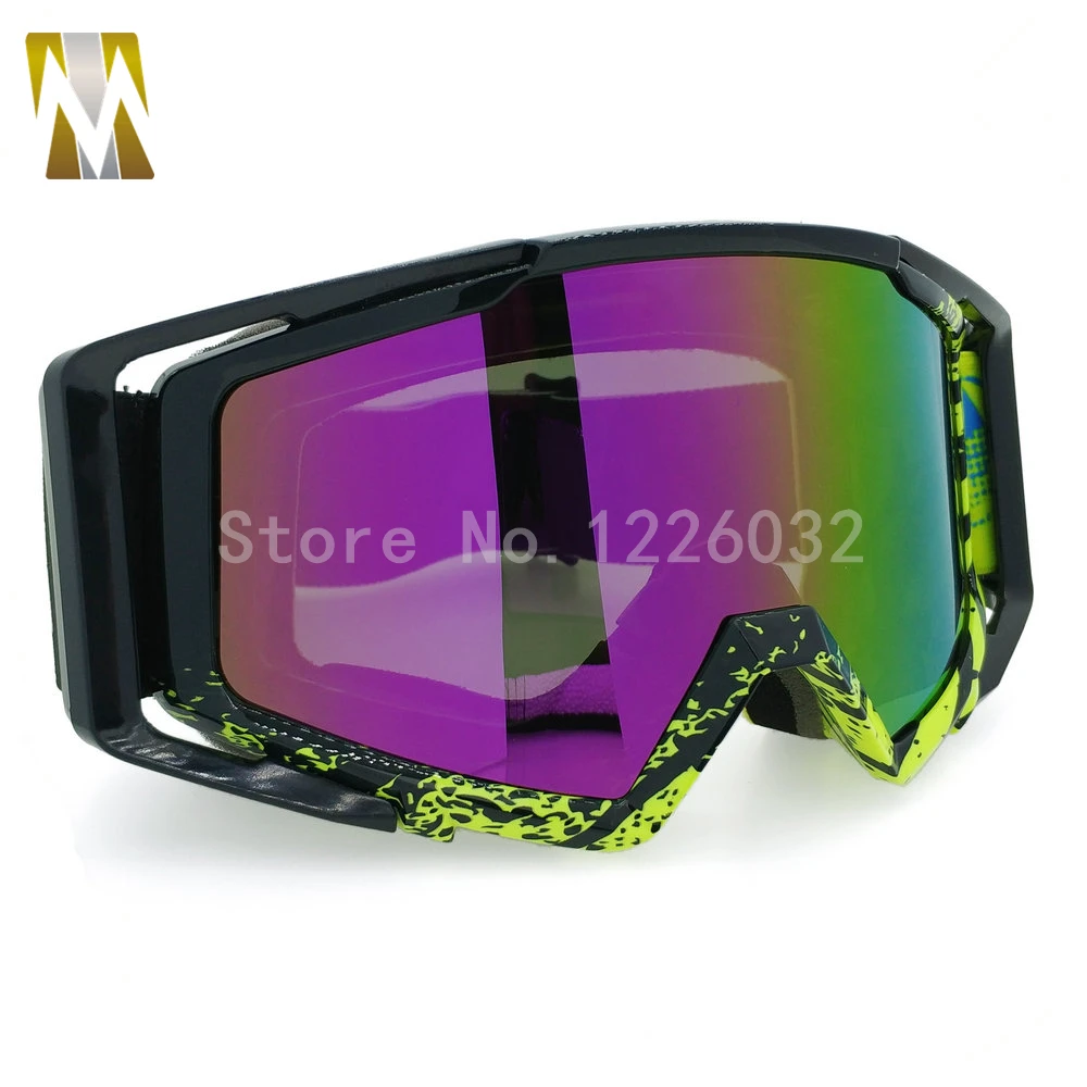 Новая желтая черная оправа очки для мотокросса мотоциклетные спортивные