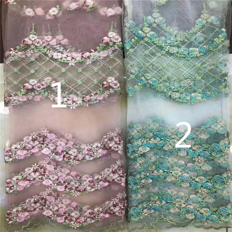

Mesh Bottom Fresh and Beautiful Embroidery Lining Women's and Children's Clothing Skirt Wedding Dress Embroidery Fabrics