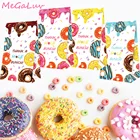 12 шт. Милые Пончики, блестящая Подарочная коробка, бумажные пакеты для упаковки пончиков, товары для дня рождения, декор для детского праздника