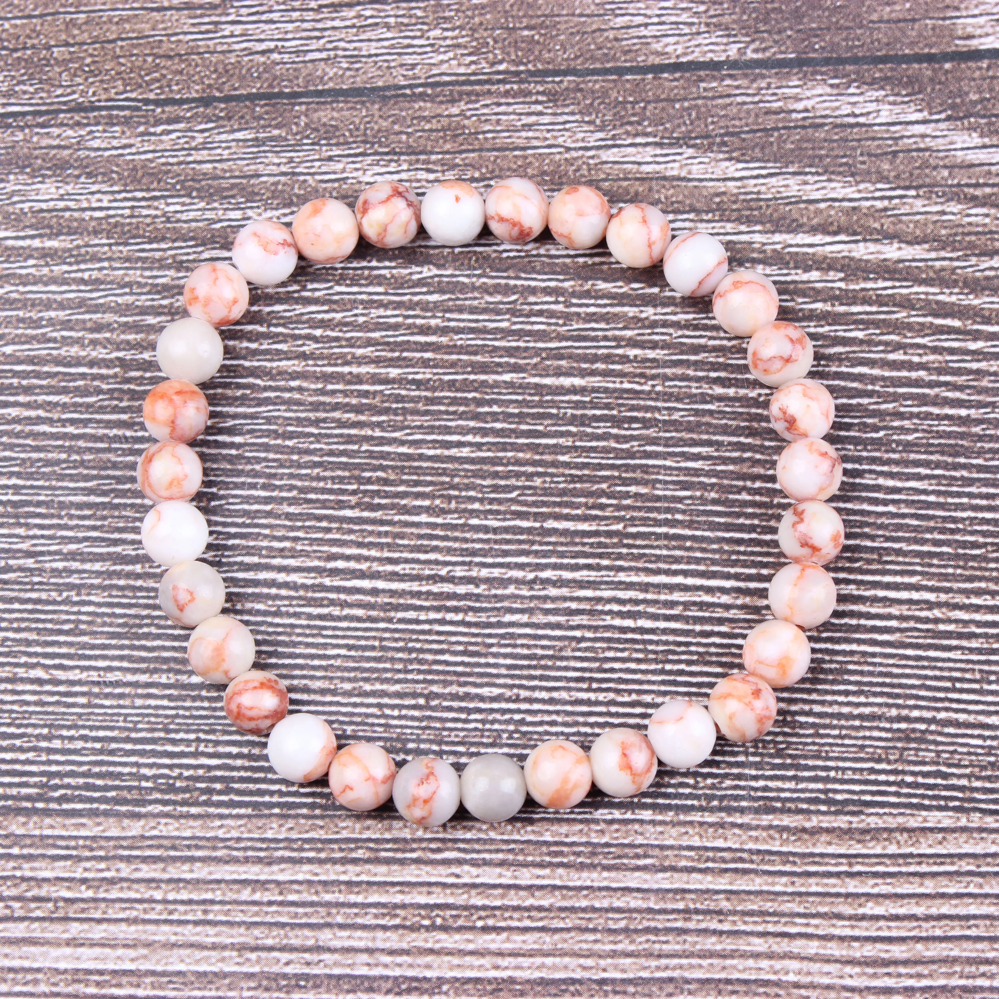 

Fashion jewelry 6 / 8 / 10mm miscellaneous stone bracelet natural jewelry beads are suitable for men's and women's accessories