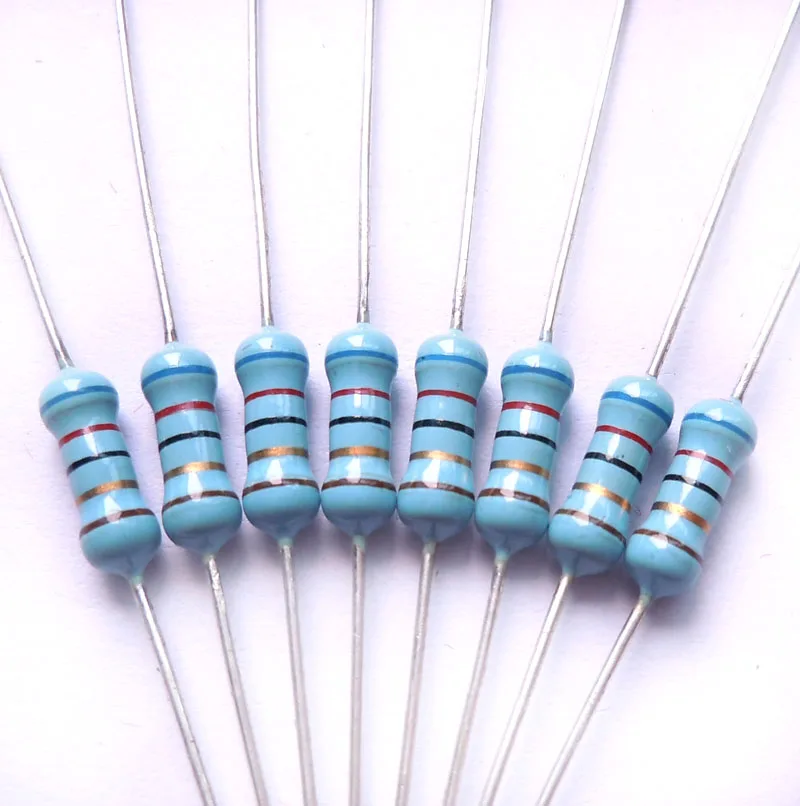 Оригинальный новый металлический пленочный резистор 1/2 Вт 56 62 68 75 82 91 100 120 150 180 200 220