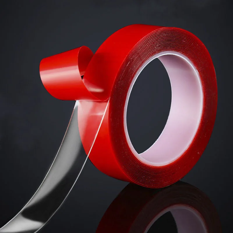 Двухсторонняя клейкая лента прозрачная акриловая 10/12/15 мм съемная Монтажная 300 см