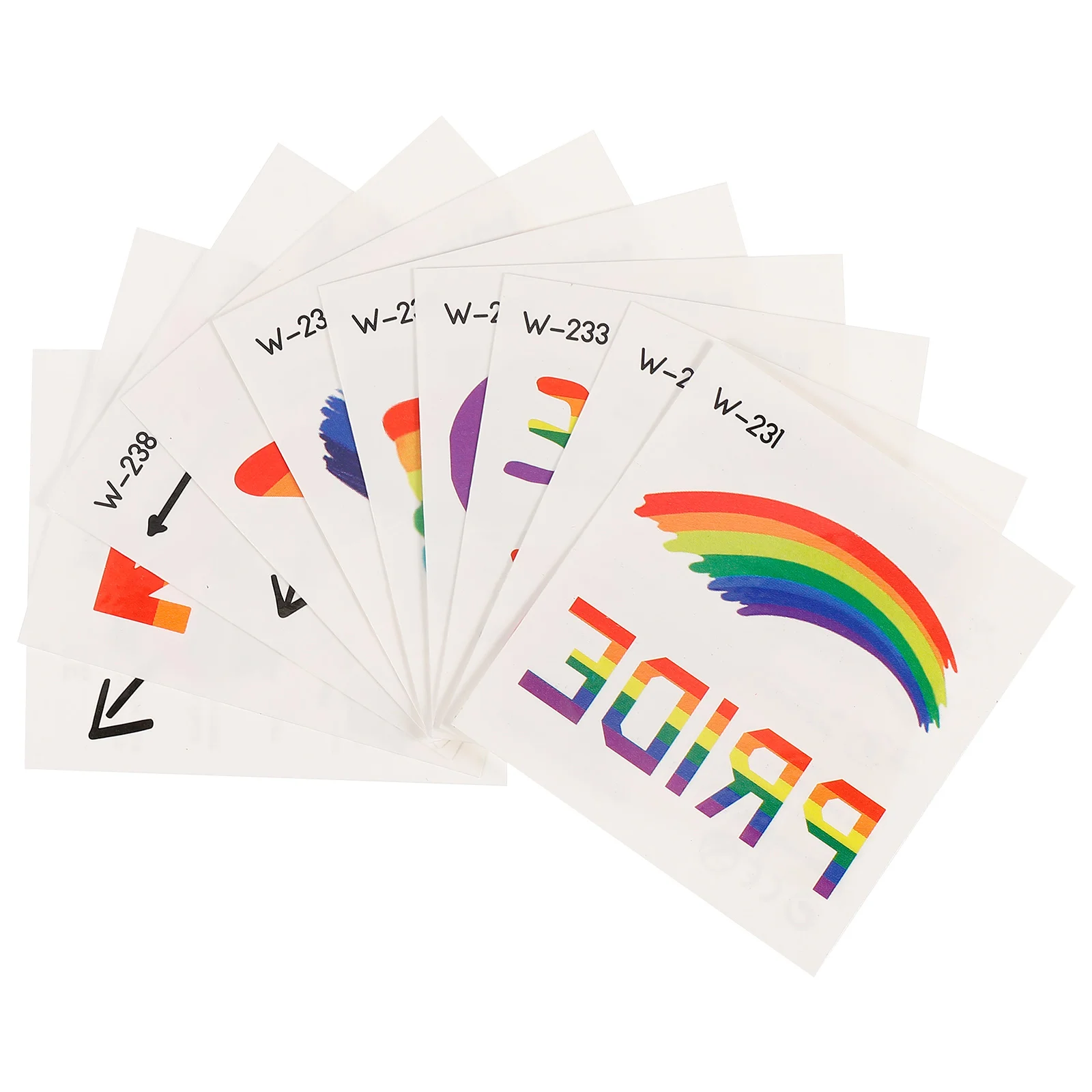 

30 Sheets Decorative Tattoos Stickers Rainbow Stickers Waterproof Fake Tattoos