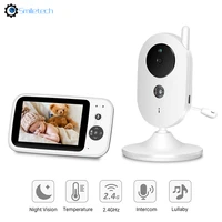2 4g wifi video baby monitor 3 5 inch colorful display baby nanny security camera rotate temperature monitoring home security