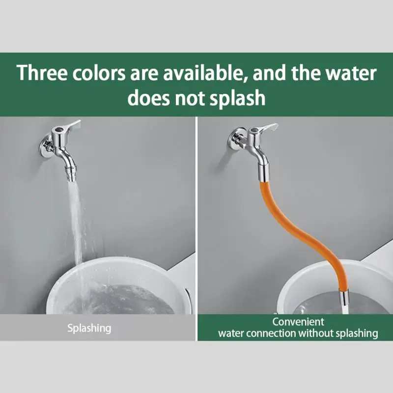 360Rotation Splash-proof Universal Faucet Extender Foaming Extension Tube Free Bending Connector Hardware Home Wash Splash Head | Дом и сад