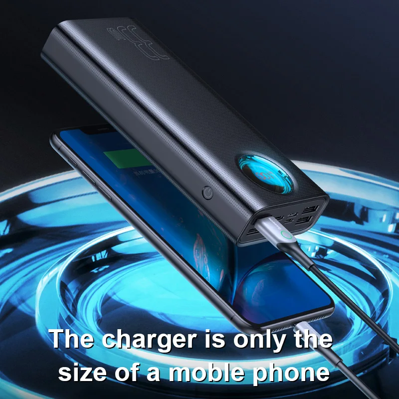 Baseus 30000mAh power Bank USB C PD 3,0 Быстрая зарядка+ быстрая зарядка 3,0 Портативный внешний аккумулятор для ноутбука samsung power bank
