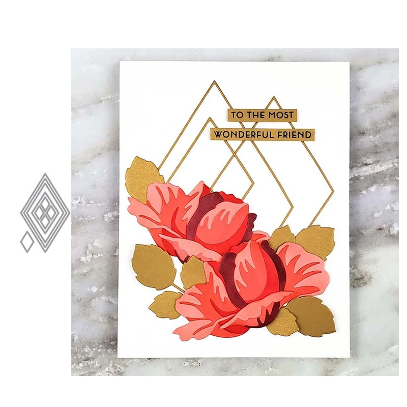 JC ромб алмаз Форма металлический Трафаретный вырубной штамп для форма