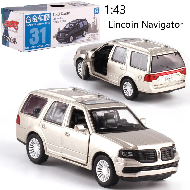 1:46 Lincoln Navigator модель автомобиля из сплава с откидной крышкой литая металлическая |