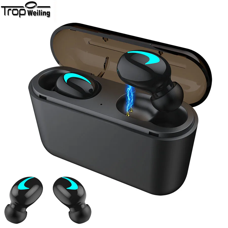 Троп Weiling TWS Bluetooth V5.0 наушники 3D стерео Спортивные Беспроводные с двойным