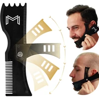 adjustable beard shaping tool trimming shaper template comb styling template beard lineup tool edger trimmers beauty tool
