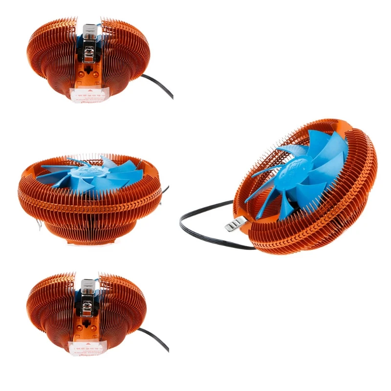 Компьютерный кулер с контролем температуры бесшумный медный для процессора ПК