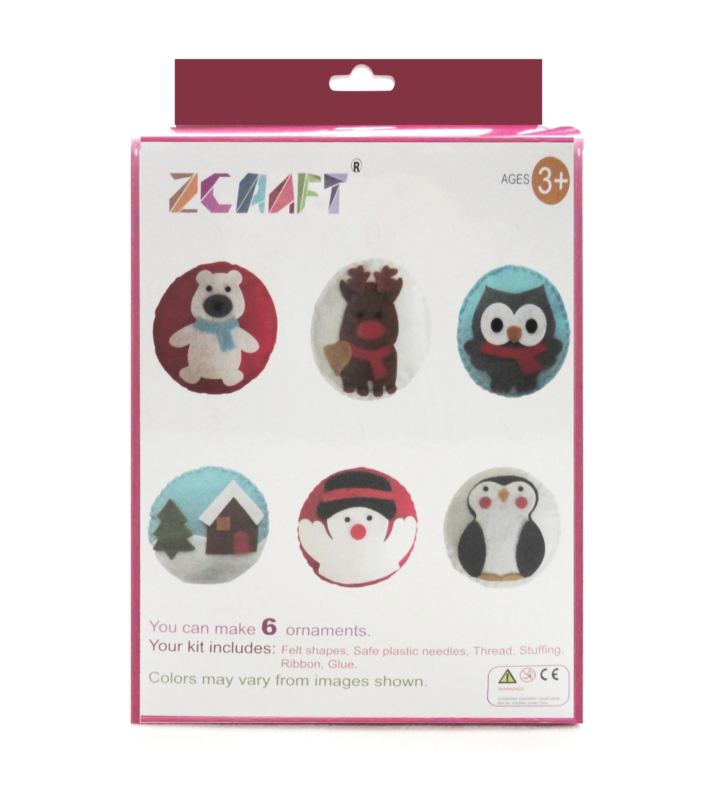 

felt diy sew kits, starter sew set for kids diy stitching with travel