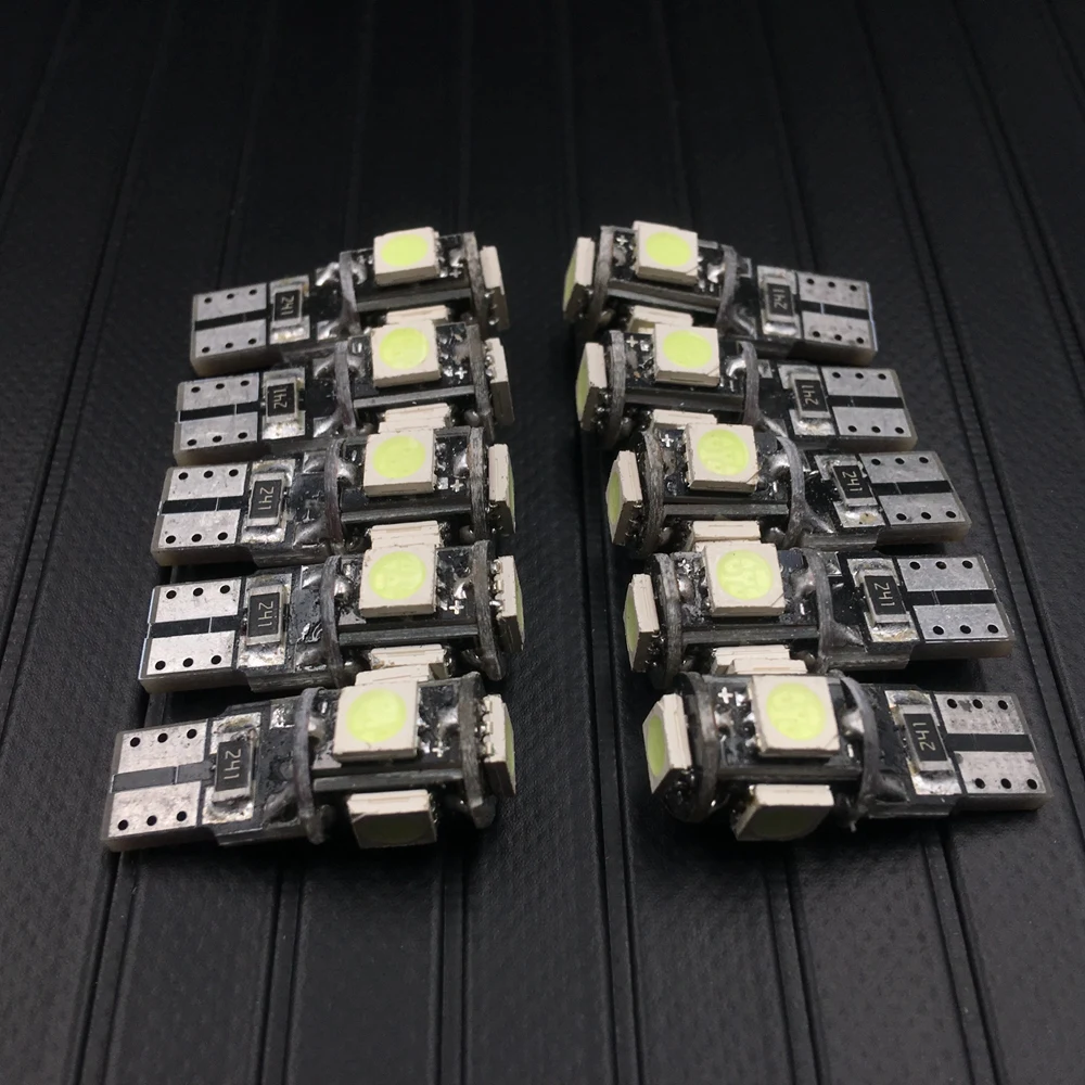 T10 5 SMD 5050 светодиодсветодиодный автомобильная лампа без ошибок W5W 194