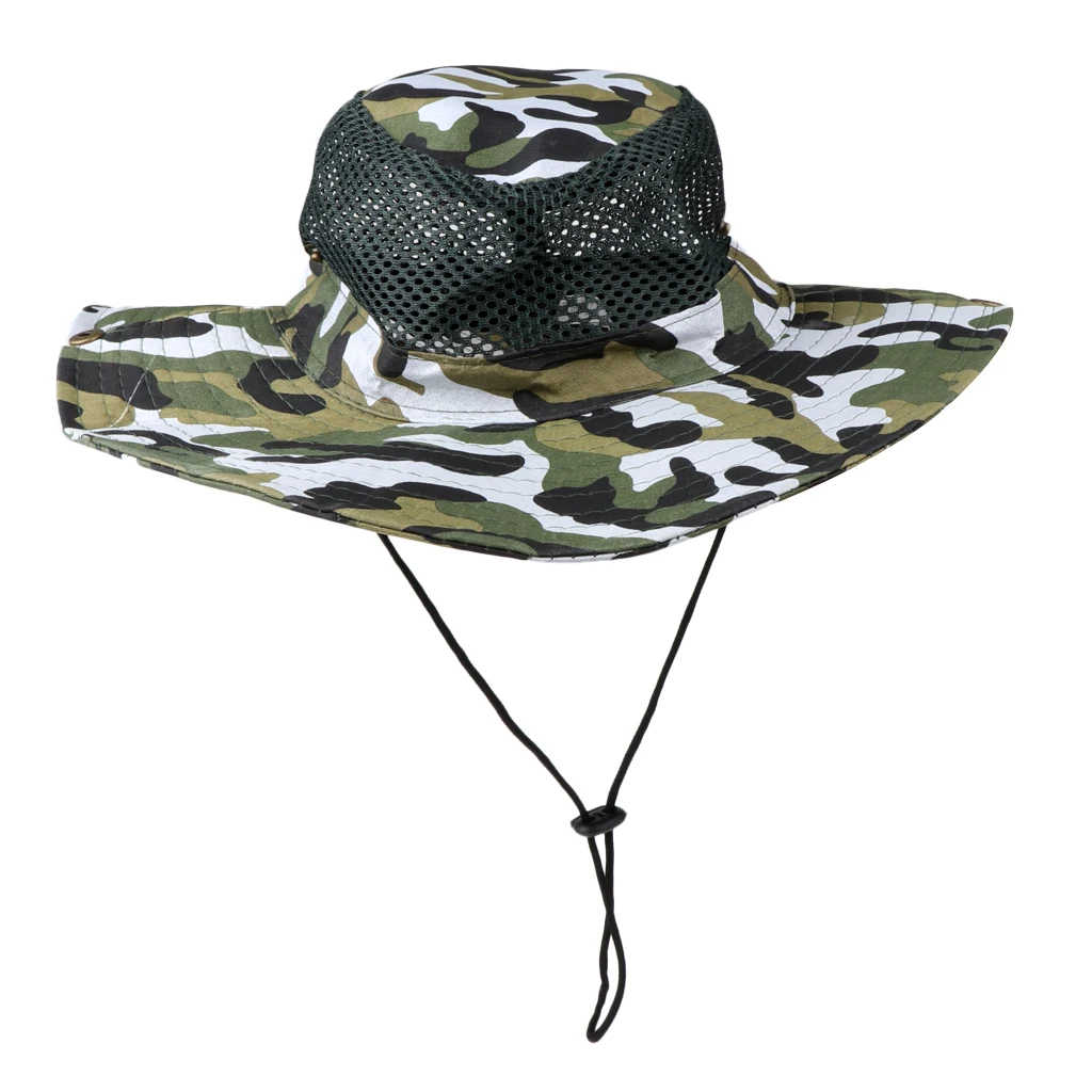 Летняя сетчатая Кепка Boonie Safari String Hap для мужчин женщин рыбалки пляжа кемпинга