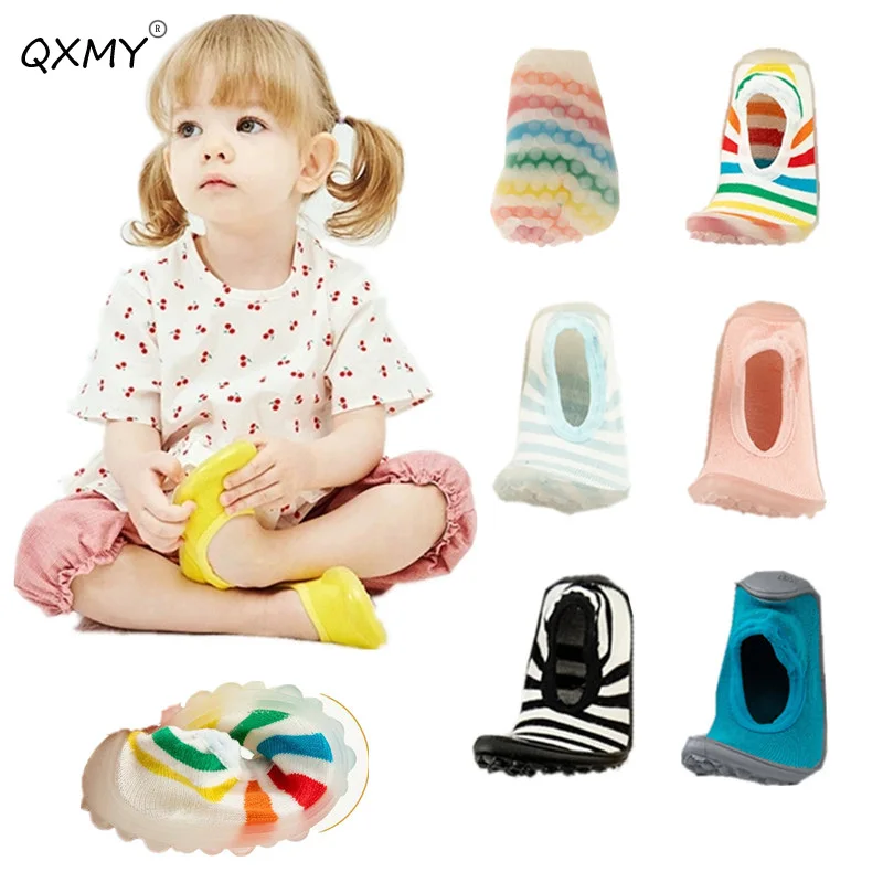 

Baby Toddler Shoes For Children Non-slip Kid Floor Socks For Girls Boys Rubber Sole Spring And Summer