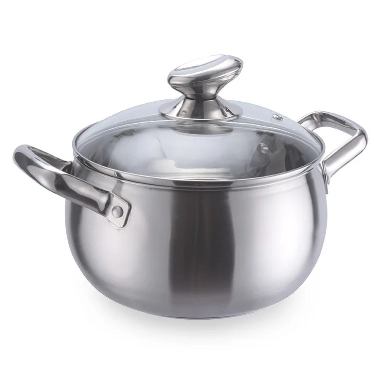 Кастрюля для супа из утолщенной нержавеющей стали с жемчугом и двойной