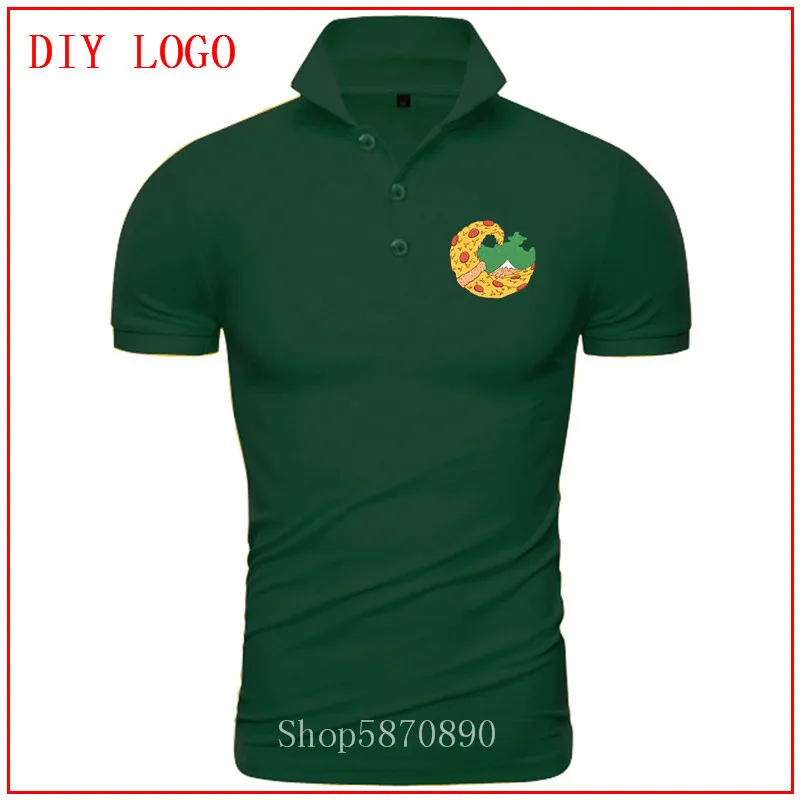 Мужская футболка-поло с коротким рукавом и принтом Большая Пицца канагава |