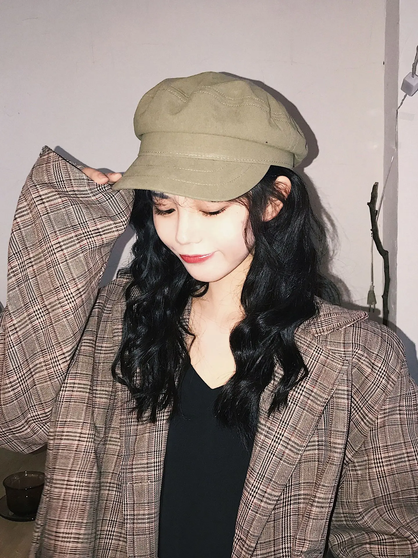 

New J Style Military Cap Style Versatile Octagonal Hat Summer Cotton and Linen Thin British Beret Peaked Cap