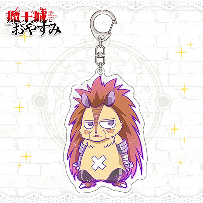 

Sleepy Princess in the Demon Castle Cute Keychain Keyrings Acrylic Double Sided Backpack Wallet Cartoon Cute Pendant Xmas Gifts
